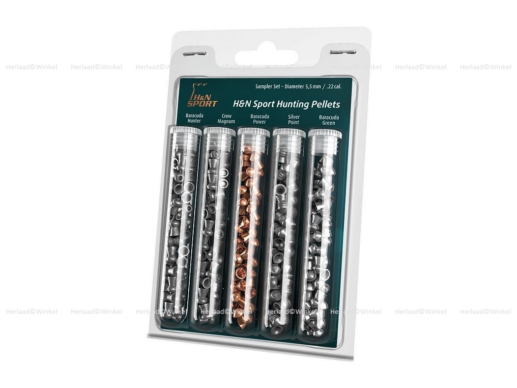 H&N Hunting Pellets Sampler Set 5.50mm Luchtdruk Kogeltjes 5 pack